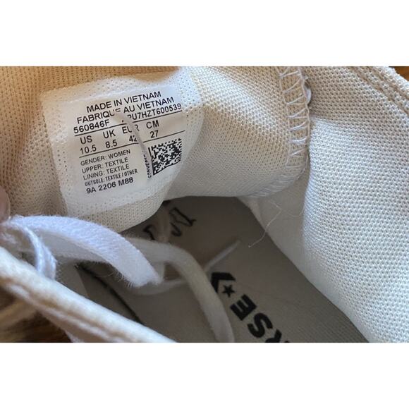 Converse Chuck Taylor All Star Platform High White Women’s 10.5 - Picture 7 of 9